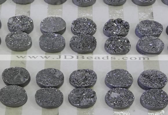 CGC184 13*18mm oval druzy quartz cabochons wholesale