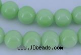 CGL822 5PCS 16 inches 12mm round heated glass pearl beads wholesale