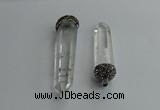 CGP713 16*55mm - 18*75mm sticks white crystal pendants