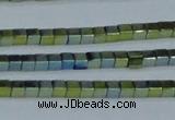 CHE452 15.5 inches 2*2mm cube plated hematite beads wholesale