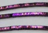 CHE563 15.5 inches 1*2*2mm square plated hematite beads wholesale