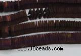 CHE621 15.5 inches 1*2*2mm square matte plated hematite beads