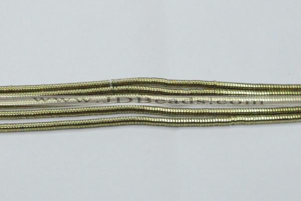 CHE662 15.5 inches 1*4mm tyre plated hematite beads wholesale