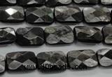 CHS35 15.5 inches 10*14mm faceted rectangle natural hypersthene beads
