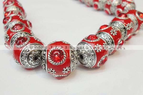 CIB193 19mm round fashion Indonesia jewelry beads wholesale