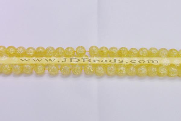 CKQ325 15.5 inches 12mm round dyed crackle quartz beads wholesale