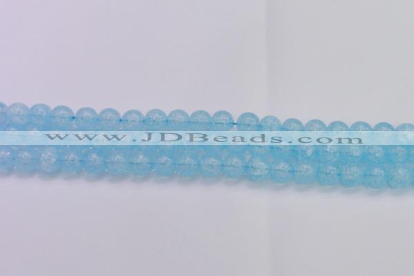 CKQ332 15.5 inches 12mm round dyed crackle quartz beads wholesale