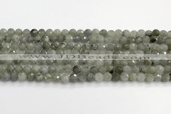 CLB1075 15.5 inches 6mm faceted round labradorite beads