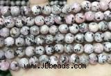 CLJ554 15.5 inches 6mm,8mm,10mm & 12mm faceted round sesame jasper beads