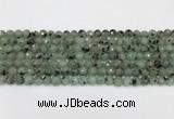 CLJ640 15.5 inches 6mm faceted round sesame jasper beads wholesale