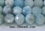 CLR118 15.5 inches 5.5mm faceted round larimar gemstone beads