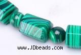 CMA14 8mm round & 10*14mm barrel shape imitate malachite beads