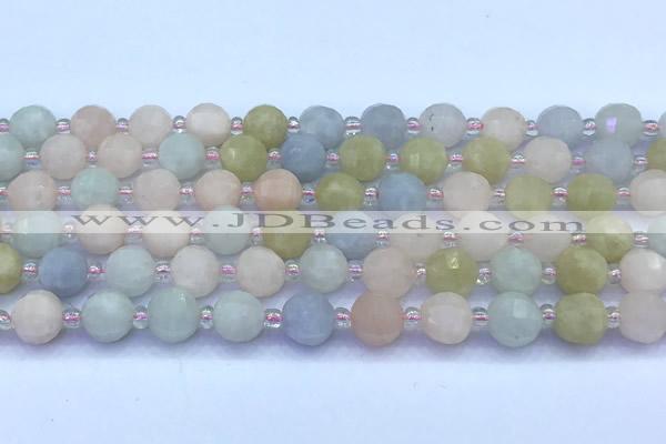 CME344 15 inches 8mm pumpkin morganite beads