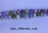CMG367 15.5 inches 5mm - 14mm round natural morganite graduated beads