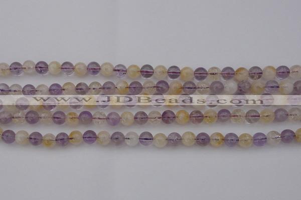 CMQ311 15.5 inches 6mm round citrine & amethyst beads wholesale