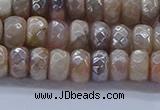 CMS1321 15.5 inches 4*6mm faceted rondelle AB-color moonstone beads