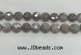 CMS1820 15.5 inches 16mm faceted coin AB-color moonstone beads