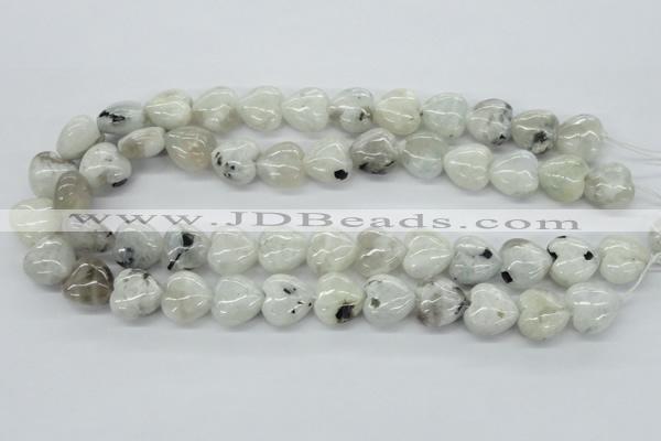 CMS214 15.5 inches 16*16mm heart moonstone gemstone beads wholesale