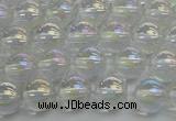 CNC201 15.5 inches 6mm round AB-color white crystal beads