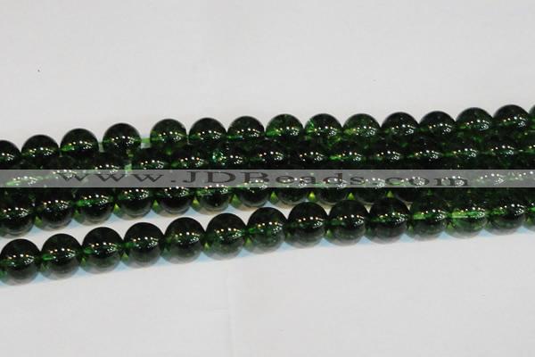 CNC445 15.5 inches 14mm round dyed natural white crystal beads