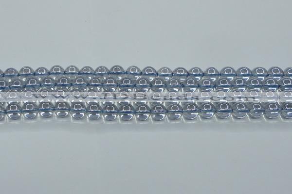CNC511 15.5 inches 10mm round dyed natural white crystal beads