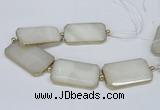 CNG2460 7.5 inches 30*50mm - 32*55mm faceted rectangle agate beads