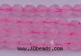 CNG5481 15.5 inches 6mm faceted nuggets rose quartz beads
