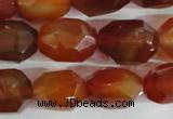 CNG561 15.5 inches 14*20mm faceted nuggets red agate beads