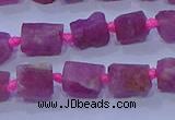 CNG5912 15.5 inches 4*6mm - 6*10mm nuggets rough pink tourmaline beads