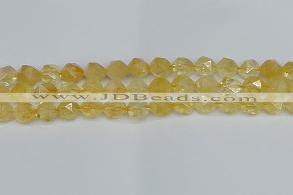 CNG7238 15.5 inches 12mm faceted nuggets citrine beads wholesale
