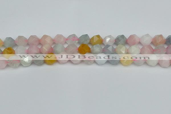 CNG7268 15.5 inches 12mm faceted nuggets morganite beads