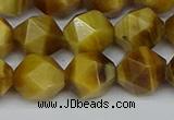 CNG7308 15.5 inches 12mm faceted nuggets golden tiger eye beads