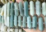 CNG7943 10*22mm - 12*45mm faceted nuggets amazonite beads