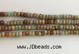 CNS713 15.5 inches 4*6mm rondelle serpentine jasper beads wholesale