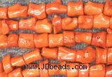 COBS02 15 inches 12*16 - 13*18mm irregular orange coral beads wholesale