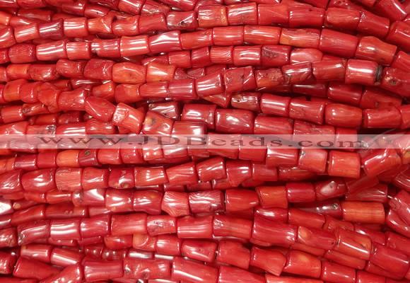 COBS03 15 inches 6*10 - 10*14mm irregular red coral beads wholesale