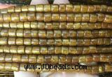 COBS07 15 inches 4*6mm heishi golden coral beads wholesale
