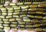 COBS09 15 inches 6*16mm rice golden coral beads wholesale