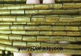 COBS11 15 inches 6*15mm tube golden coral beads wholesale