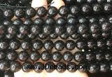COBS21 15 inches 9mm round black coral beads wholesale