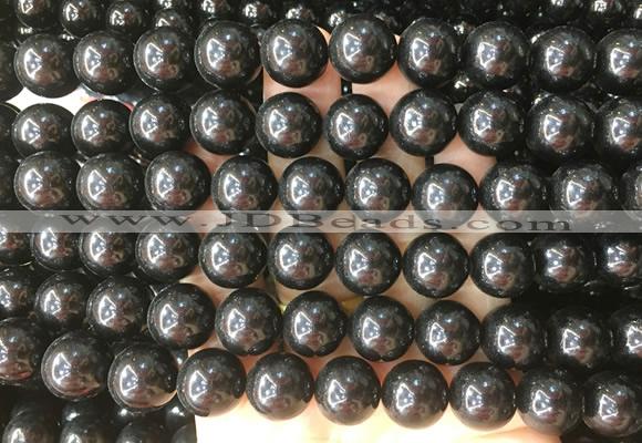 COBS22 15 inches 10mm round black coral beads wholesale