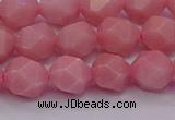 COP1223 15.5 inches 10mm faceted nuggets Chinese pink opal beads
