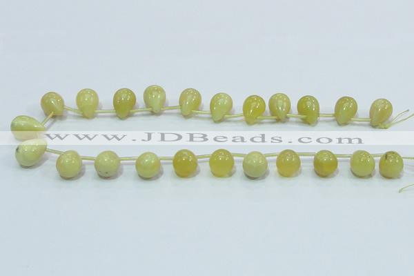 COP357 15.5 inches 13*18mm teardrop yellow opal gemstone beads