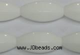 CPB81 15.5 inches 15*30mm rice white porcelain beads wholesale