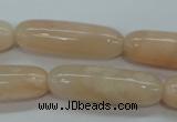 CPI38 15.5 inches 12*40mm rice pink aventurine jade beads