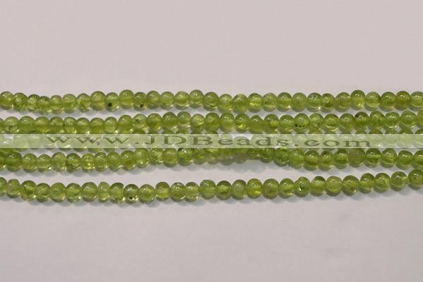 CPO102 15 inches 4mm round natural peridot beads wholesale