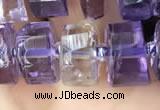 CRB2157 15.5 inches 11mm - 12mm faceted tyre ametrine beads