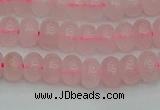 CRB2800 15.5 inches 4*6mm rondelle rose quartz beads wholesale
