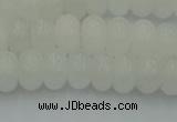 CRB2811 15.5 inches 5*8mm rondelle white jade beads wholesale