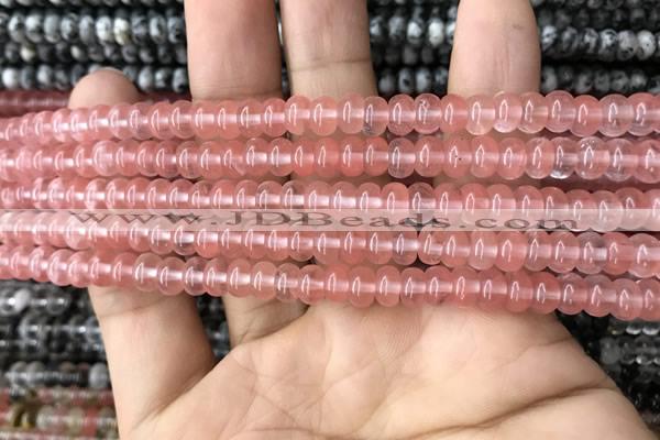 CRB4030 15.5 inches 4*6mm rondelle cherry quartz beads wholesale